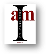 Cross formed by the words "I" and "Am"