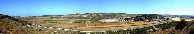 Wide angle photograph of the Elah Valley