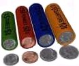 Rolls of coins
