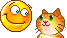 Cat loving smiley