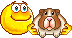 Smiley hugging a guinea pig
